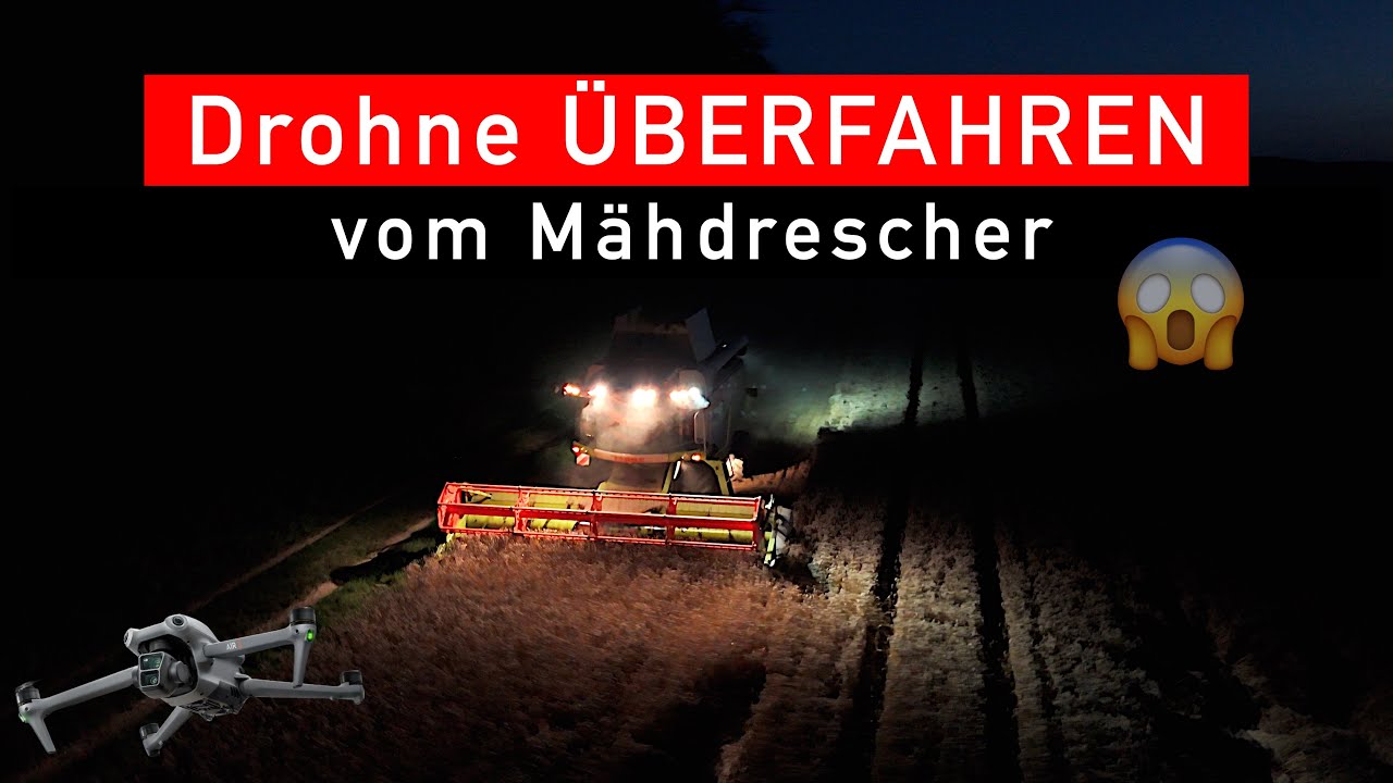 DJI AIR3 CRASH & Überfahren vom Mähdrescher !