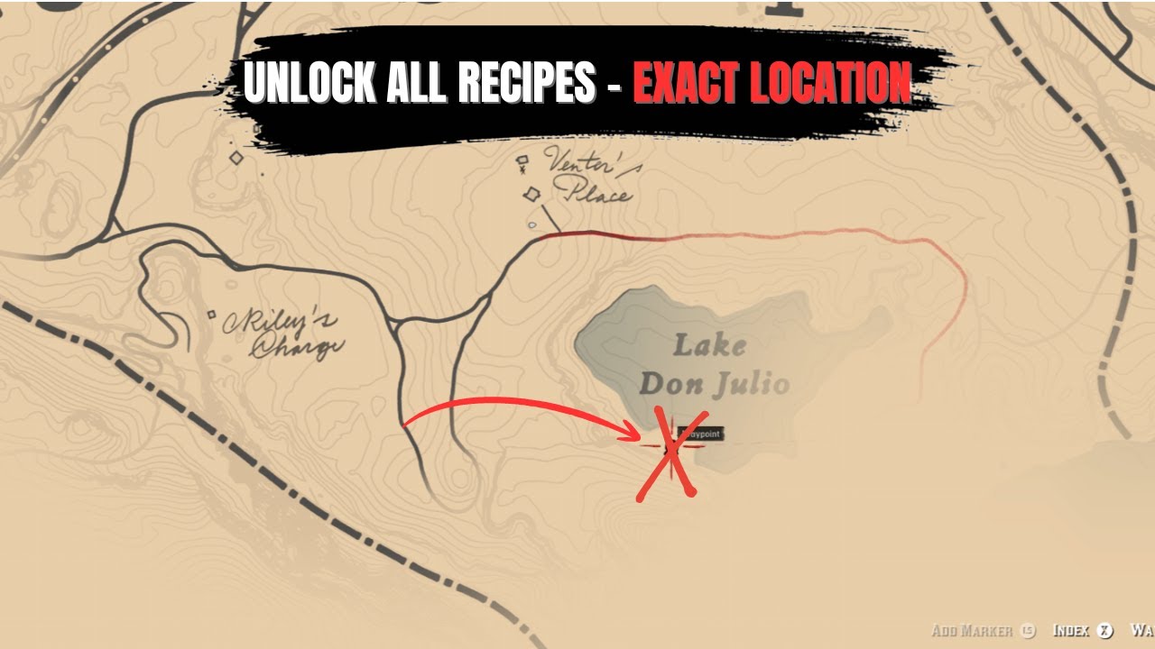 RDR2 Unlock All Recipes Cheat – Exact Location