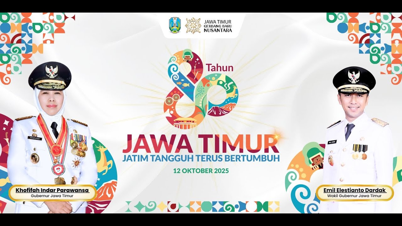 🔴 LIVE UPACARA PERINGATAN HARI JADI JAWA TIMUR KE - 80 TAHUN 2025