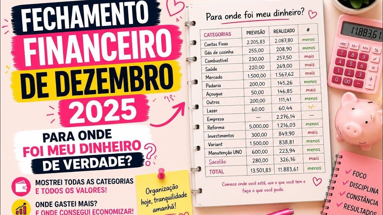 Fechamento Financeiro de Dezembro 2025: Onde meu dinheiro foi de verdade ?