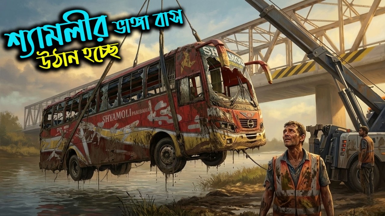শ্যামলীর ভাঙ্গা বাস উঠান হচ্ছেMbd v8 |ETS2|ETS2BD MAP|Game Bd 2.0