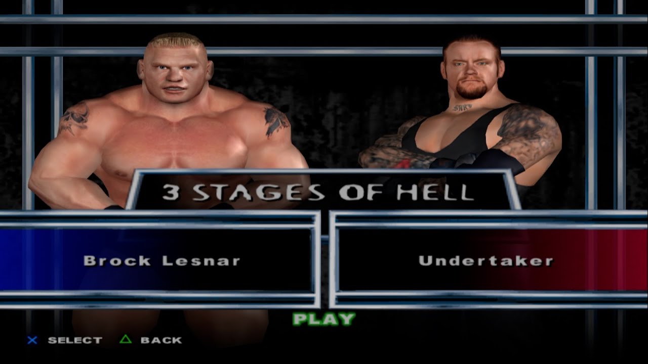 WWE SmackDown! Here Comes the Pain - Brock Lesnar VS Undertaker (3 STAGES OF HELL)