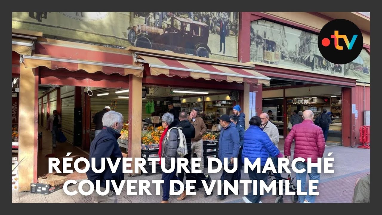 R&eacute;ouverture du march&eacute; couvert de Vintimille en Italie
