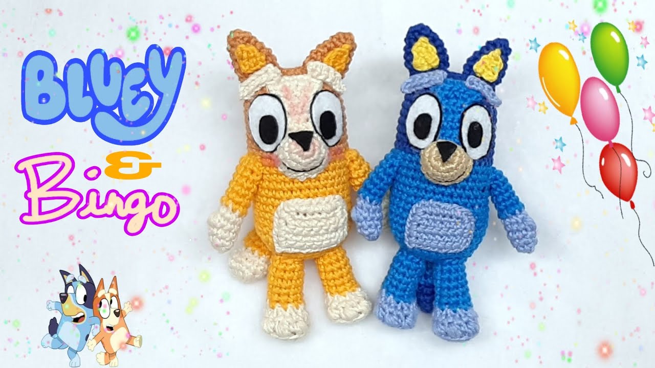 💙💛 BLUEY Y BINGO AMIGURUMI  / TUTORIAL PASO A PASO  ( SEGUNDA PARTE  ) 💛💙