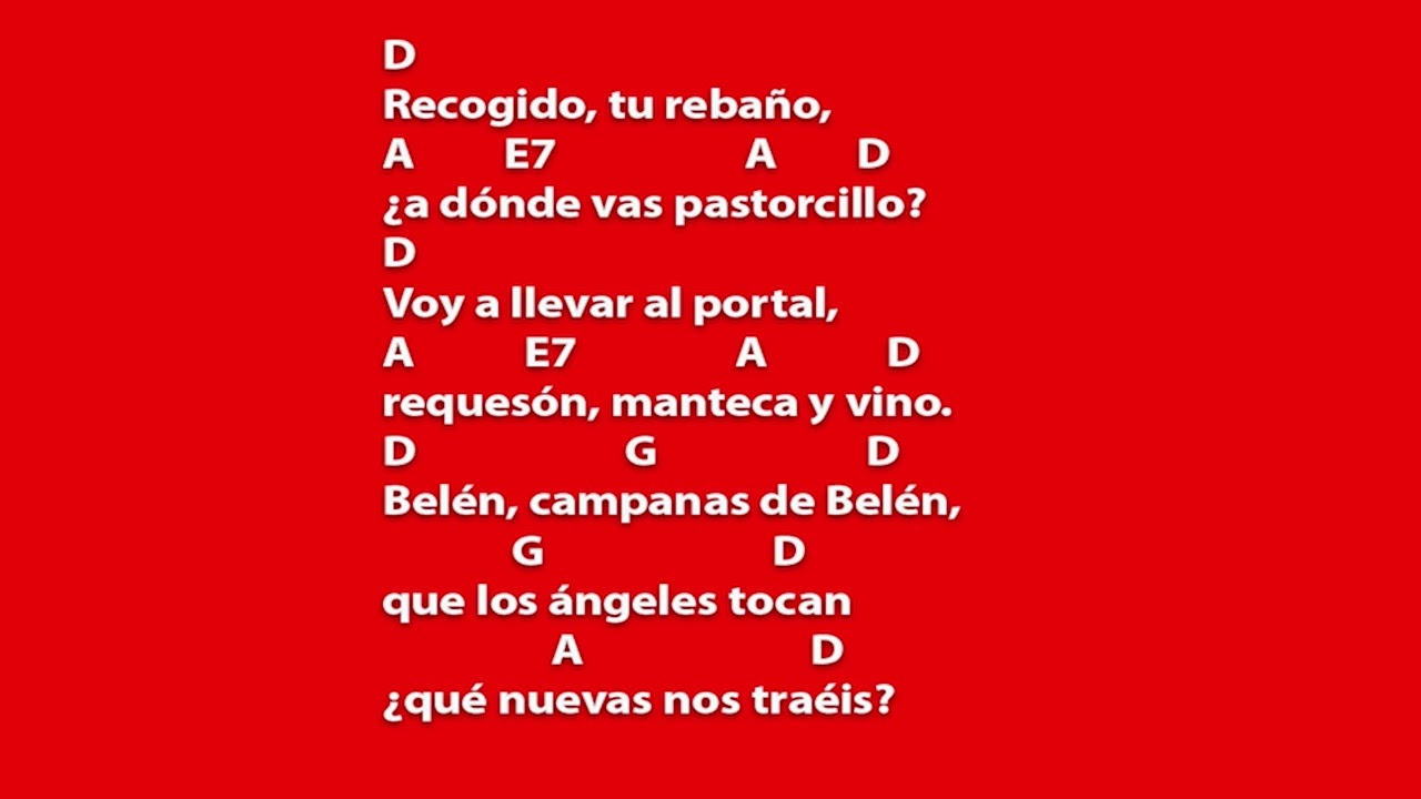 Campana Sobre Campana ( Campanas de Belen ) Con Letra y Acordes