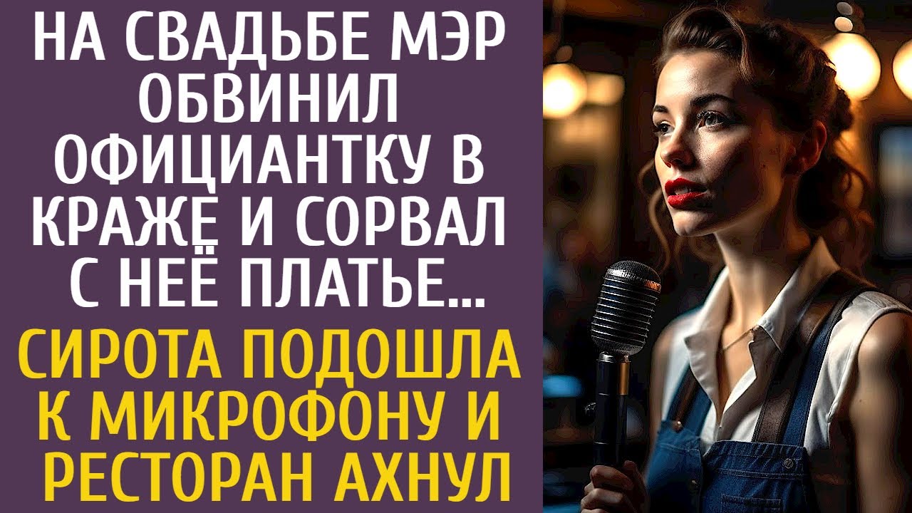 На свадьбе мэр обвинил официантку в краже и сорвал с неё платье… А когда сирота подошла к микрофону…