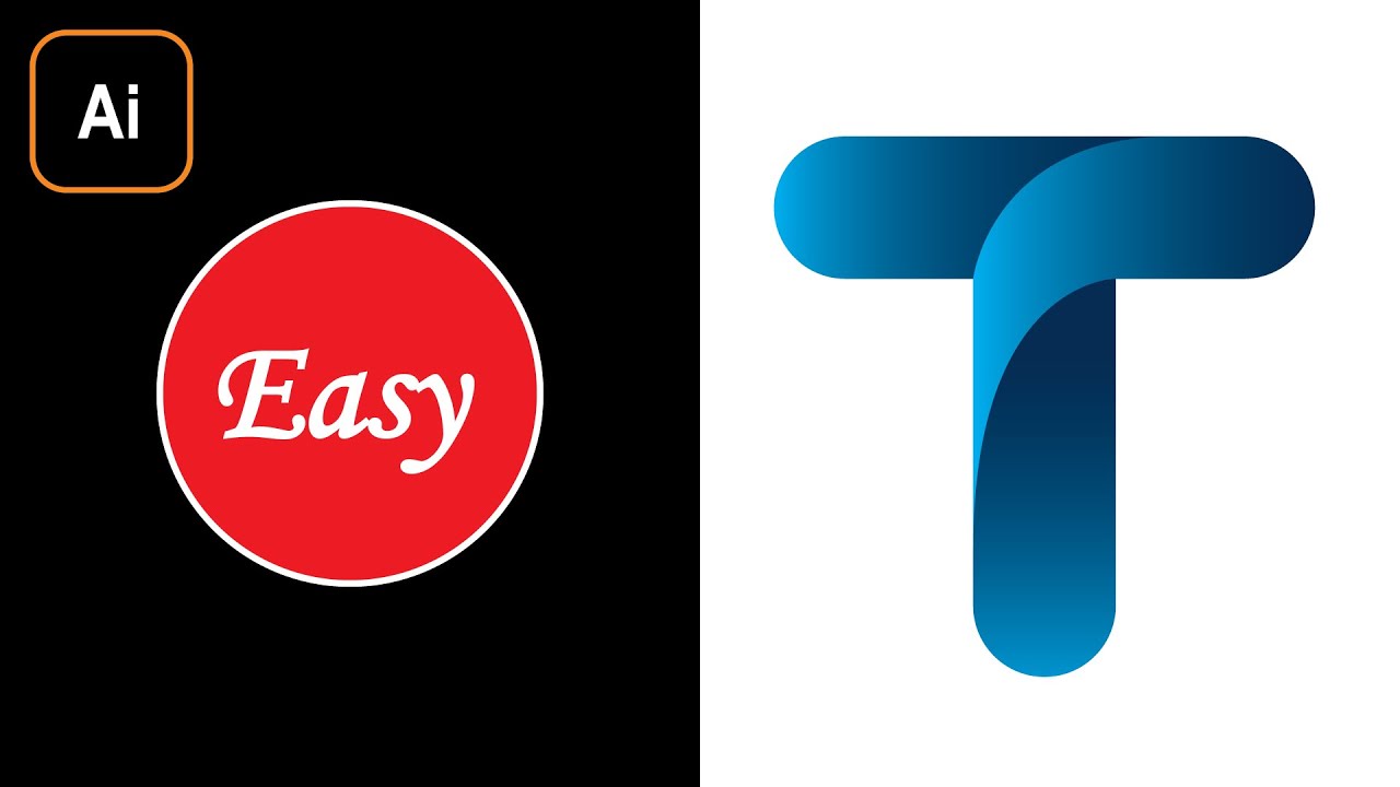 How to make  T  Letter Logo Design illustrator Tutorial Bangla
