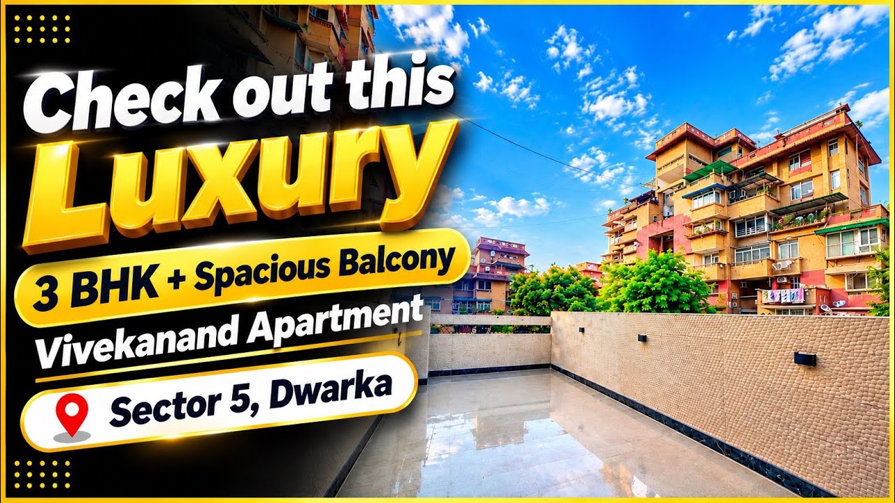 Check out this Luxury ✅ 3 BHK Flat For Sale ~ Vivekanand Apartment Sector 5, Dwarka ~ Inside Tour