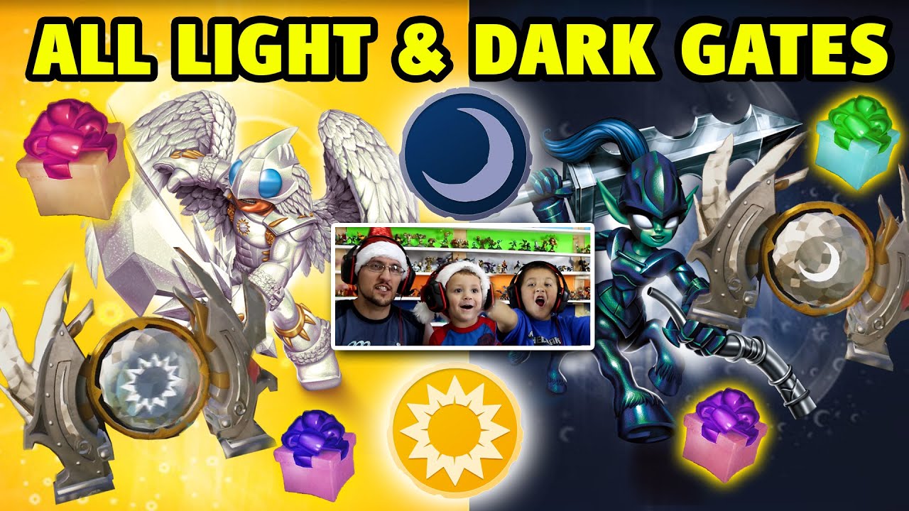 ALL LIGHT & DARK ЭЛЕМЕНТ ВОРОТА ж / Knight Mare & Knight Light (Skylanders Ловушка Team)