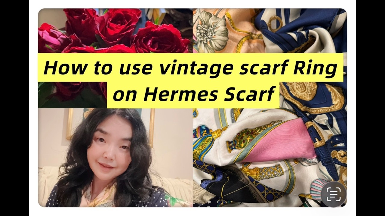 My Iconic Hermes Scarf collection and how to use my vintage scarf clips #ysl #hermesaddict