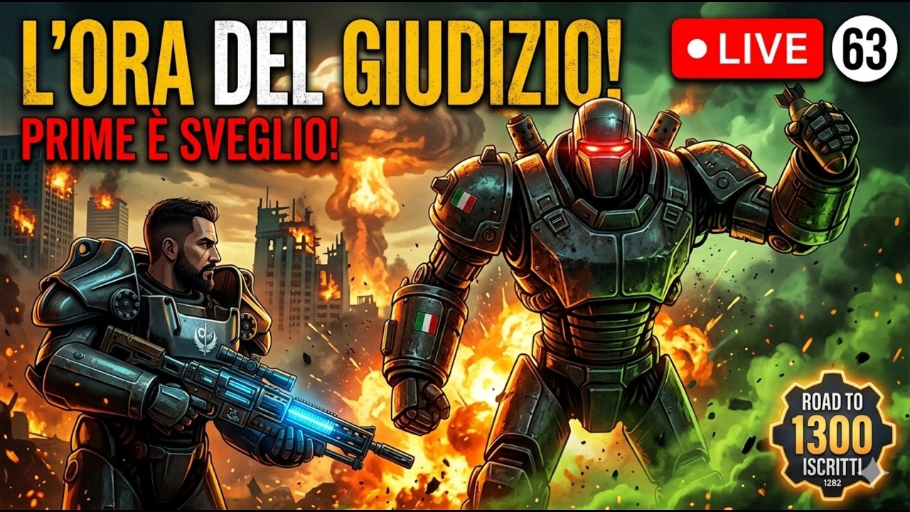 FALLOUT 4 🔴 LIVE 63 IL FINALE! SVEGLIAMO LIBERTY PRIME! 🤖 MARCIA SULL'ISTITUTO! ☢️ #Fallout4 #Confra
