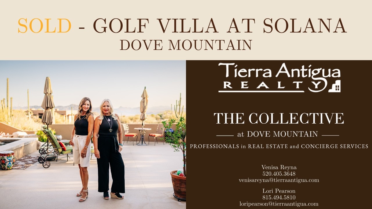 SOLD - Golf Villa in Solana on Dove Mountain
