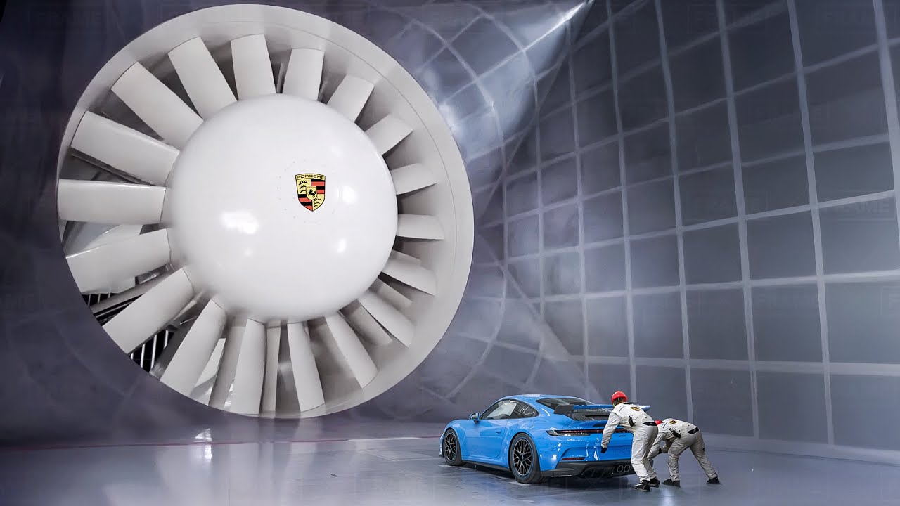 How Porsche Tests the Future 911 in a Huge Wind Tunnel
