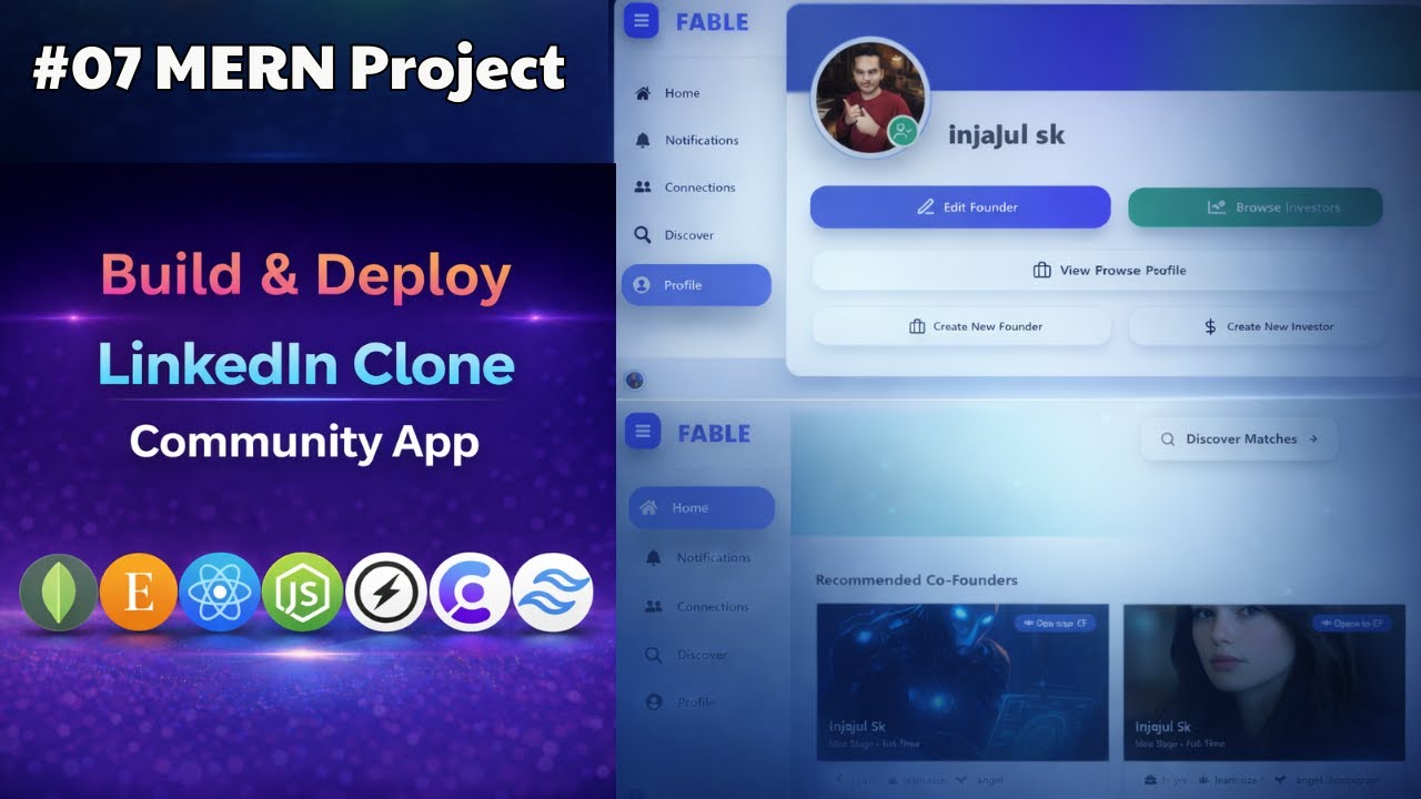 Build a LinkedIn Clone App | Full MERN Project  |  ( Socket.io, Clerk, RTK, Tailwind)