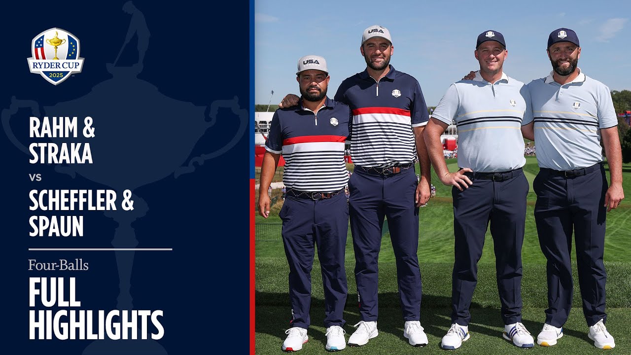 Rahm & Straka vs Scheffler & Spaun | Friday Four-Balls | 2025 Ryder Cup