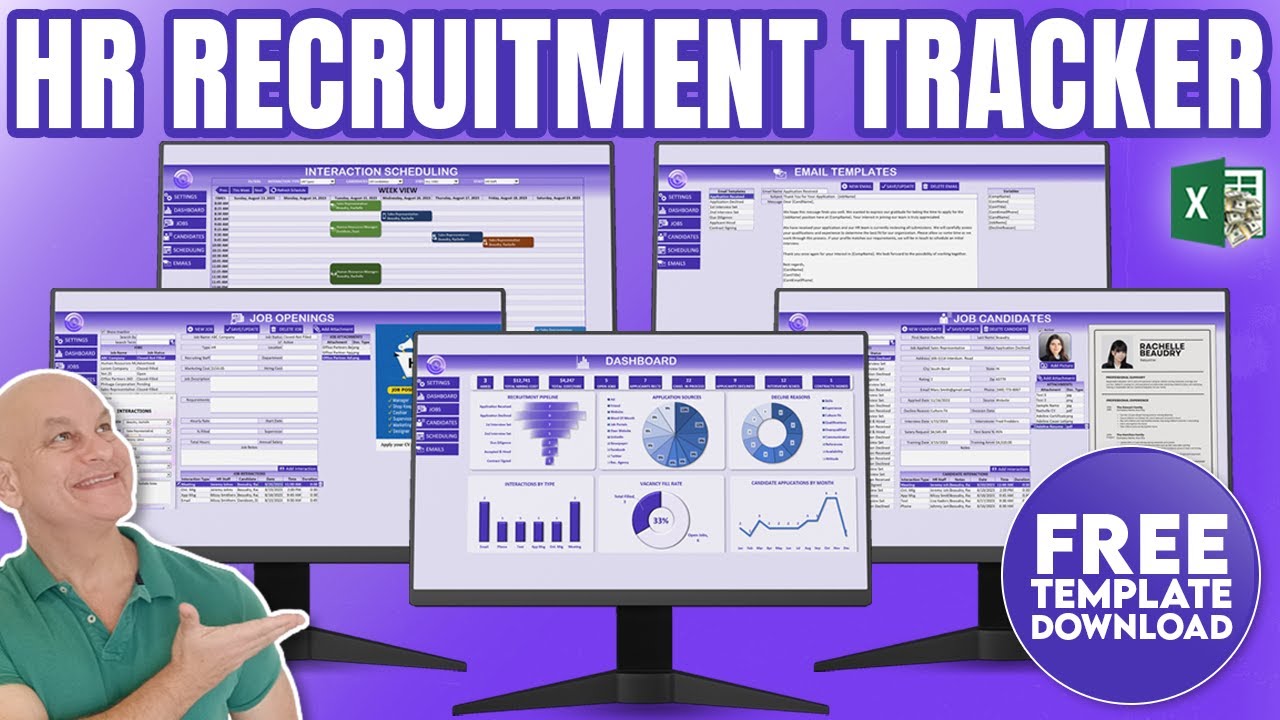 Create Your Own HR Recruitment Tracking Application & Dashboard In Excel + Free Template Download