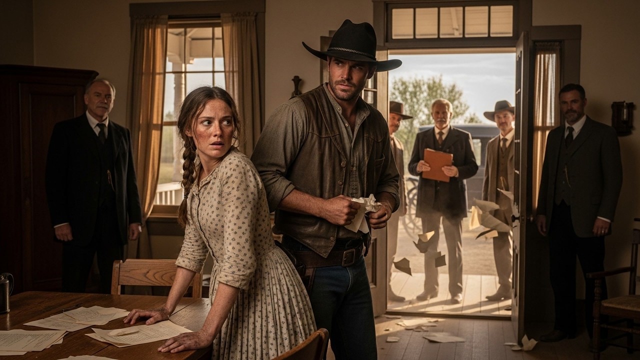 She Was Being Forced To Sign Over Her Land, The Cowboy Tore Up The Papers And Stood Between Them