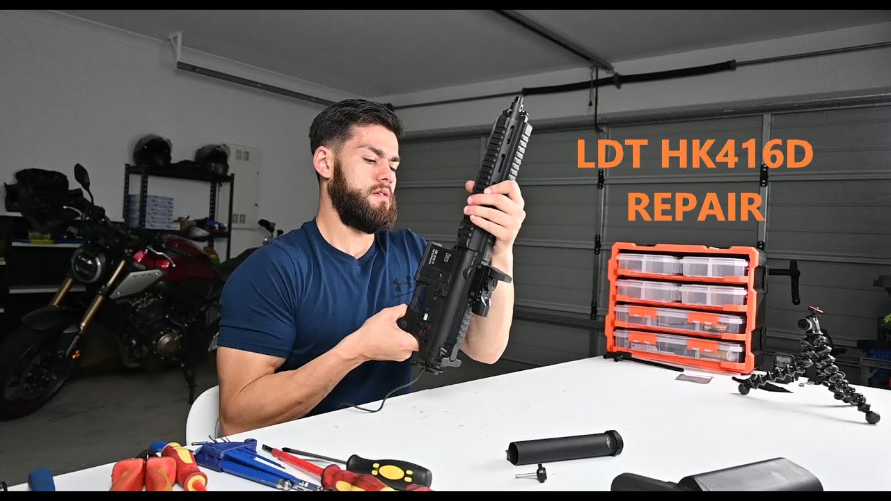 LDT HK416D Gelblaster Teardown Repair and ReAssembly - Broken Return Spring