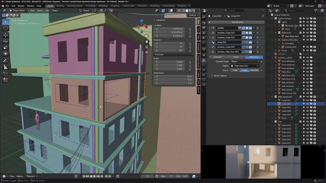 DRÆM SEQUENCE 3D Challenge - 17 - Apartment Blockout Continued