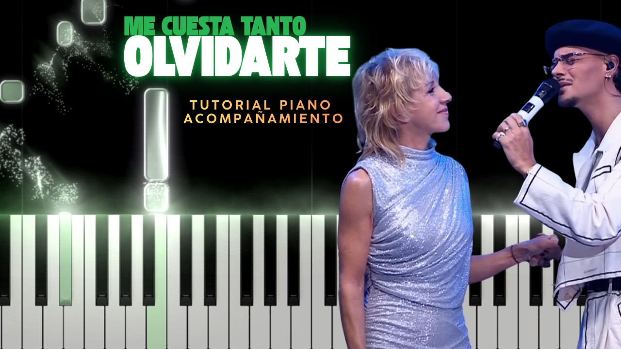 Ana Torroja, Abraham Mateo - Me Cuesta Tanto Olvidarte | Piano Tutorial Acompañamiento Instrumental