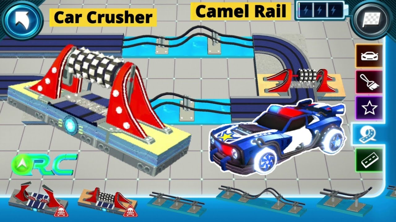 Hot Wheels Racecraft Unlocked The Car Crusher Track and Camel Rail