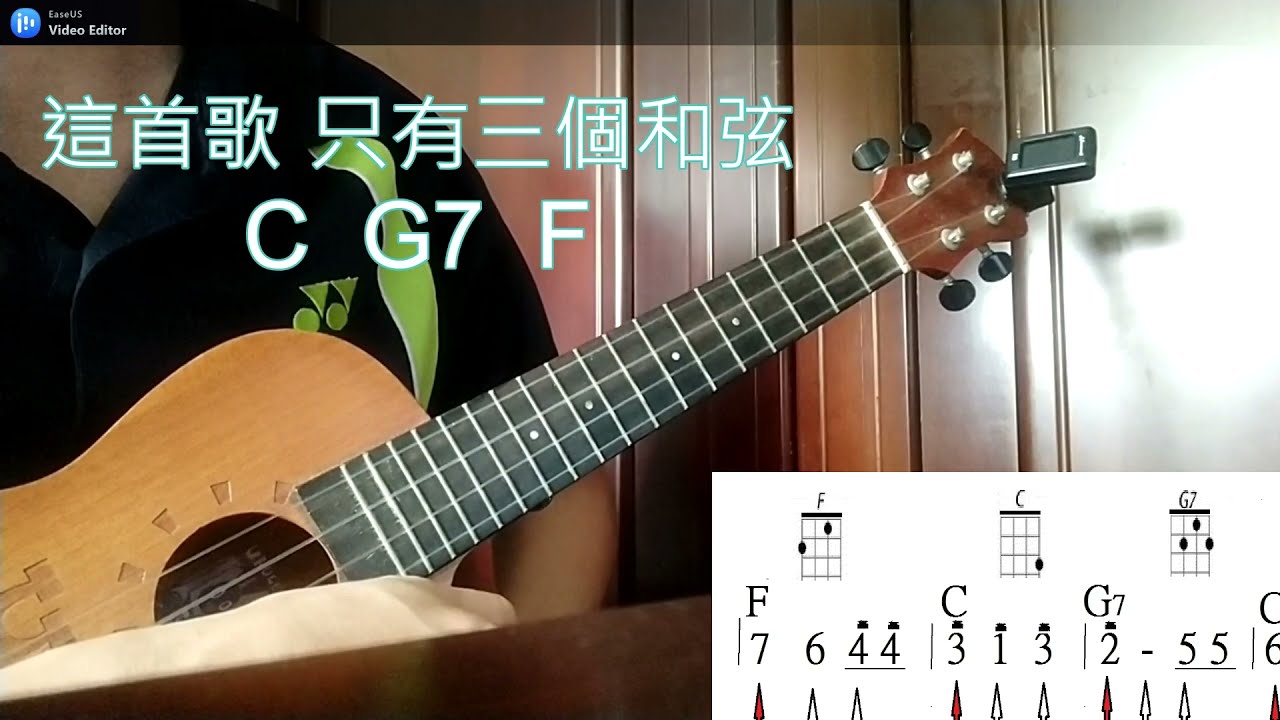 世界上最多人會唱的歌~生日快樂歌 烏克麗麗教學C大調~烏克麗麗教學