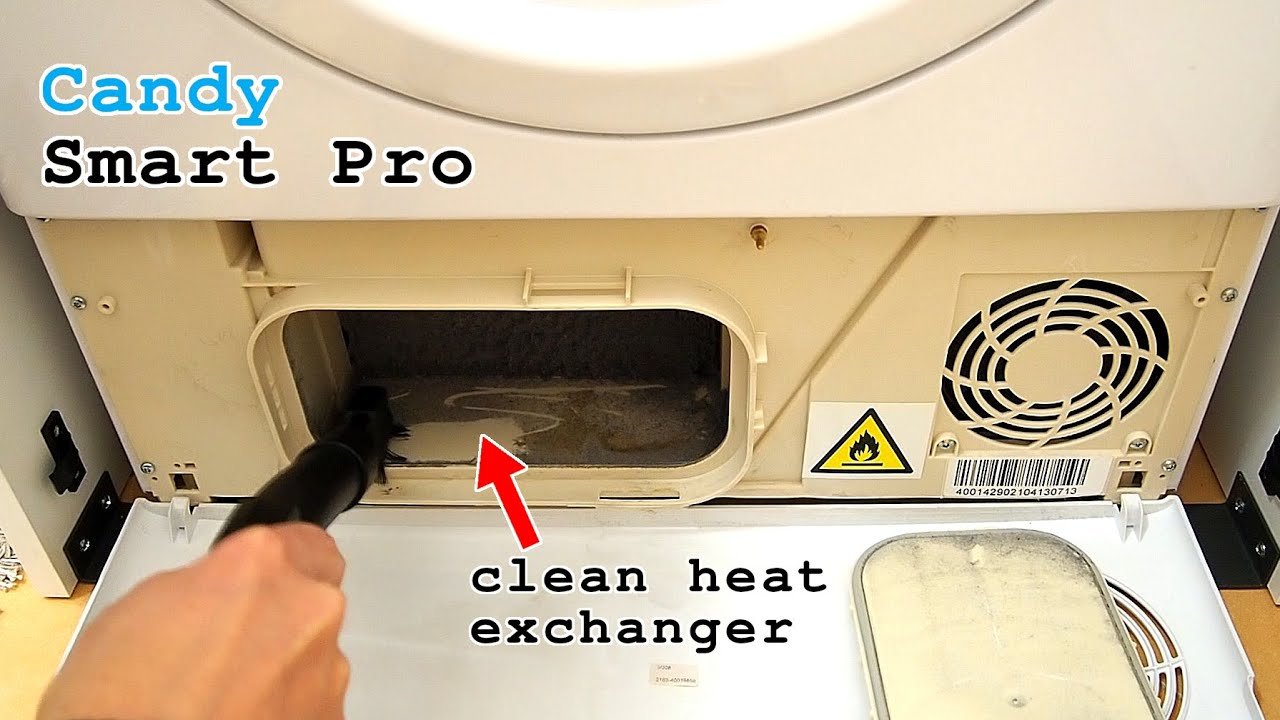 Candy Smart Pro clothes dryer &bull; Cleaning heat exchanger