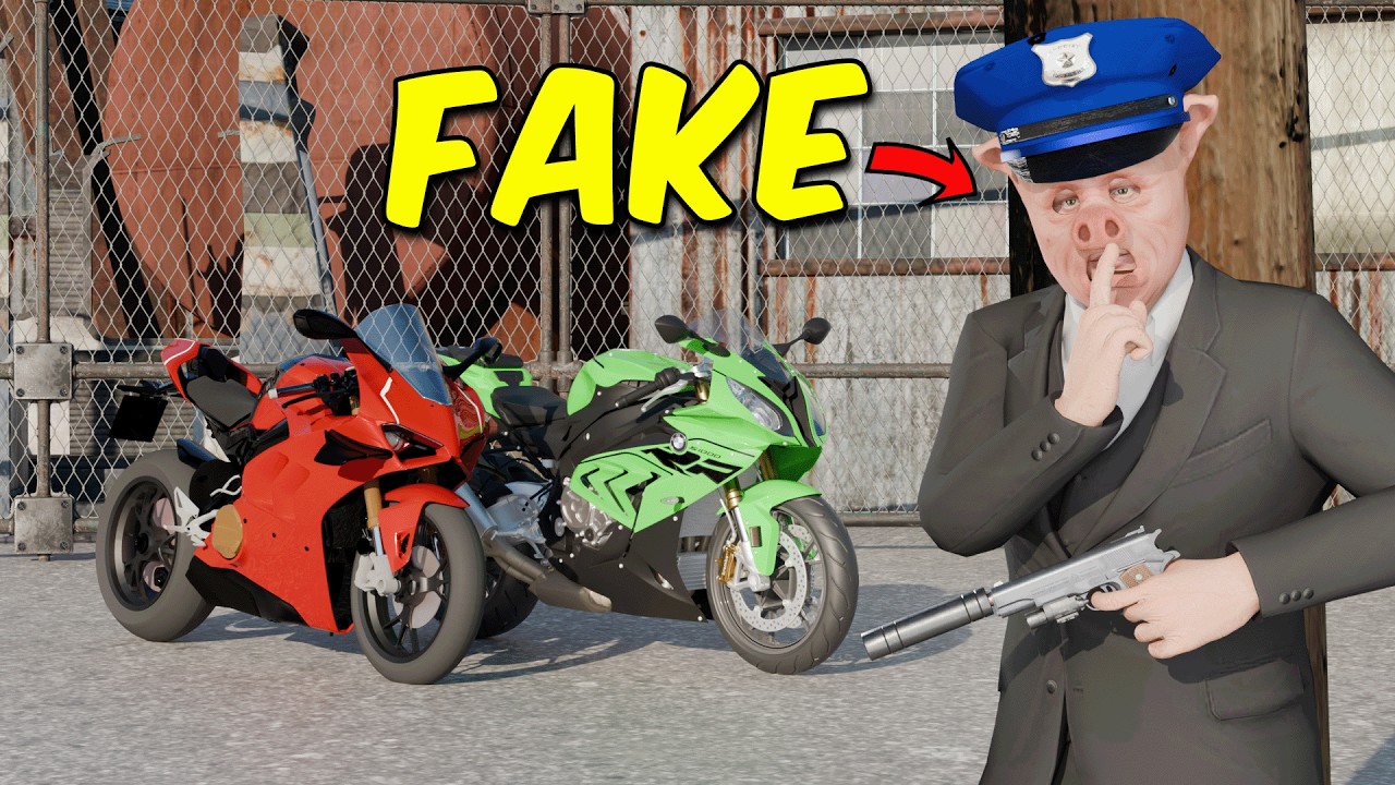 Stealing Big Bikes From Blackmarket as a Fake Cop sa GTA 5