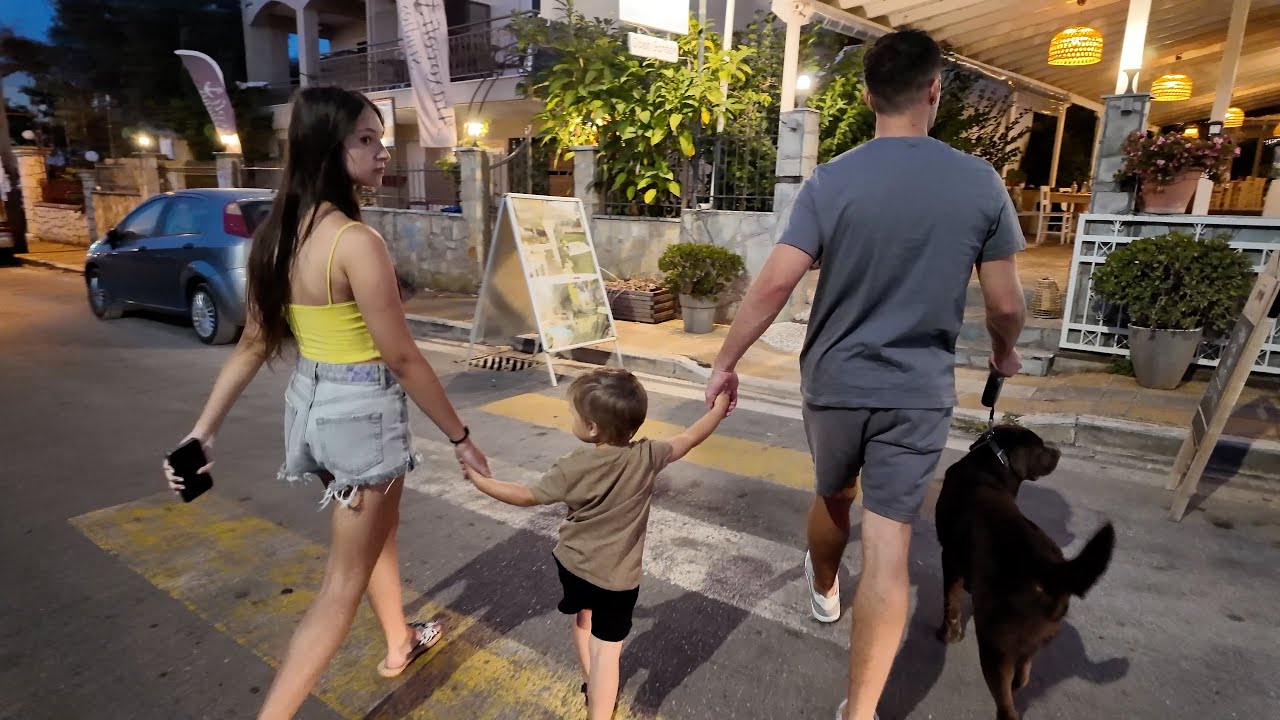 Perfect Greek Dinner to End the Day with Our Kids and Dog