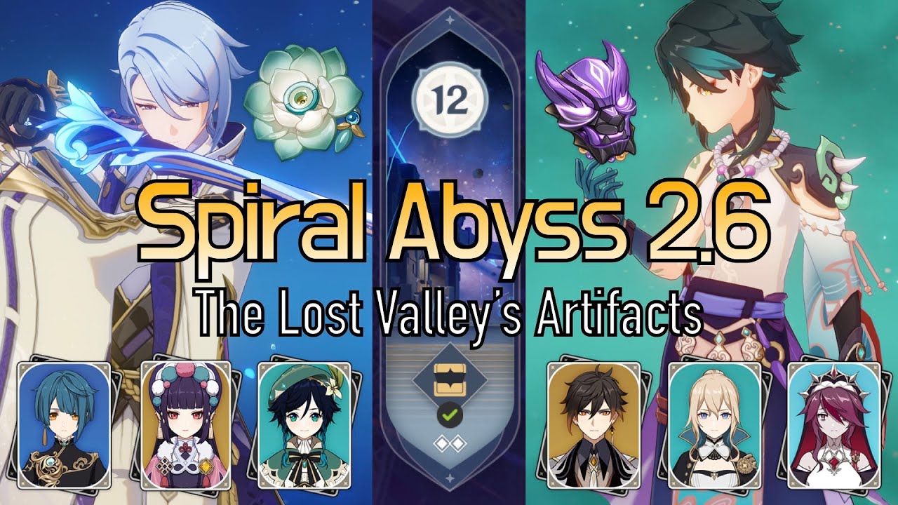 C0 Ayato & C0 Xiao with NEW Artifacts | 2.6 Spiral Abyss Floor 12 | 9★ | Genshin Impact