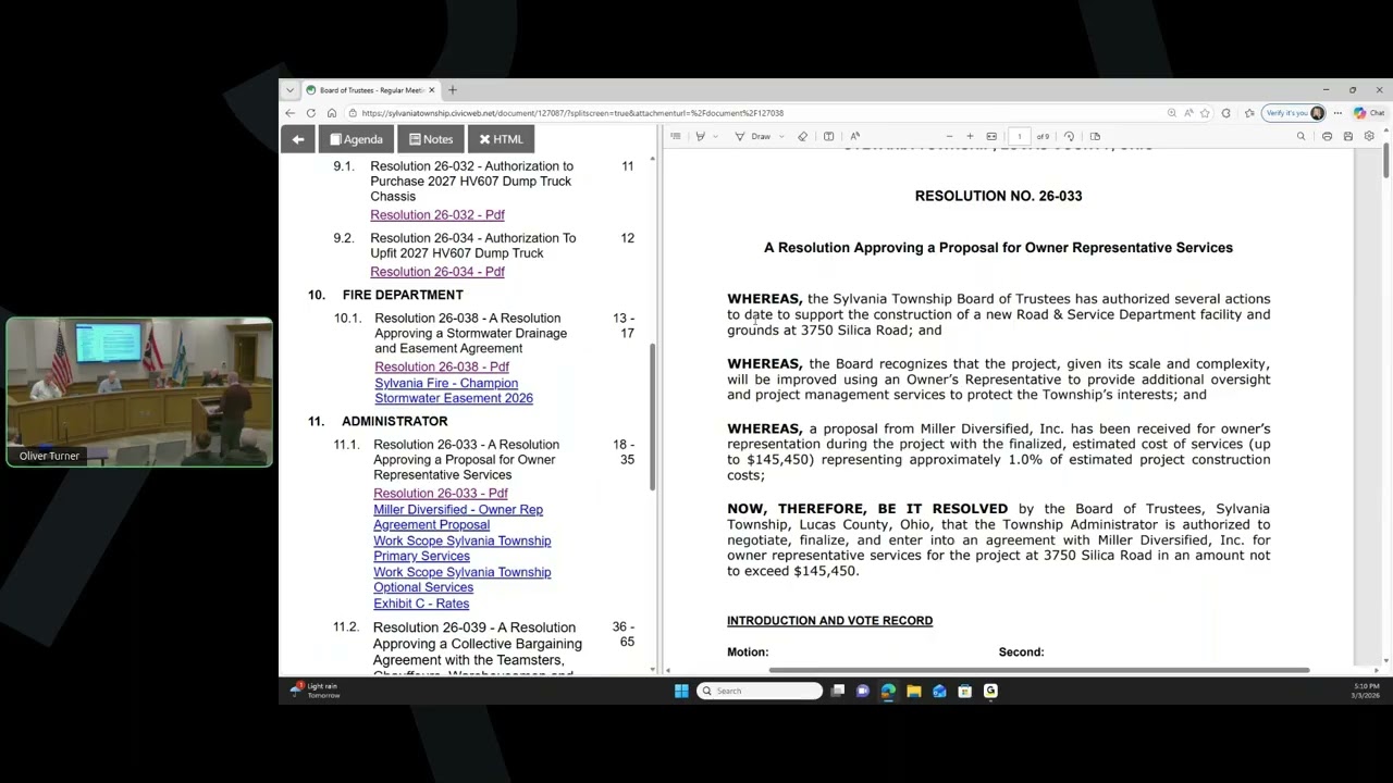 March 3, 2026 - Regular Meeting, Board of Trustees