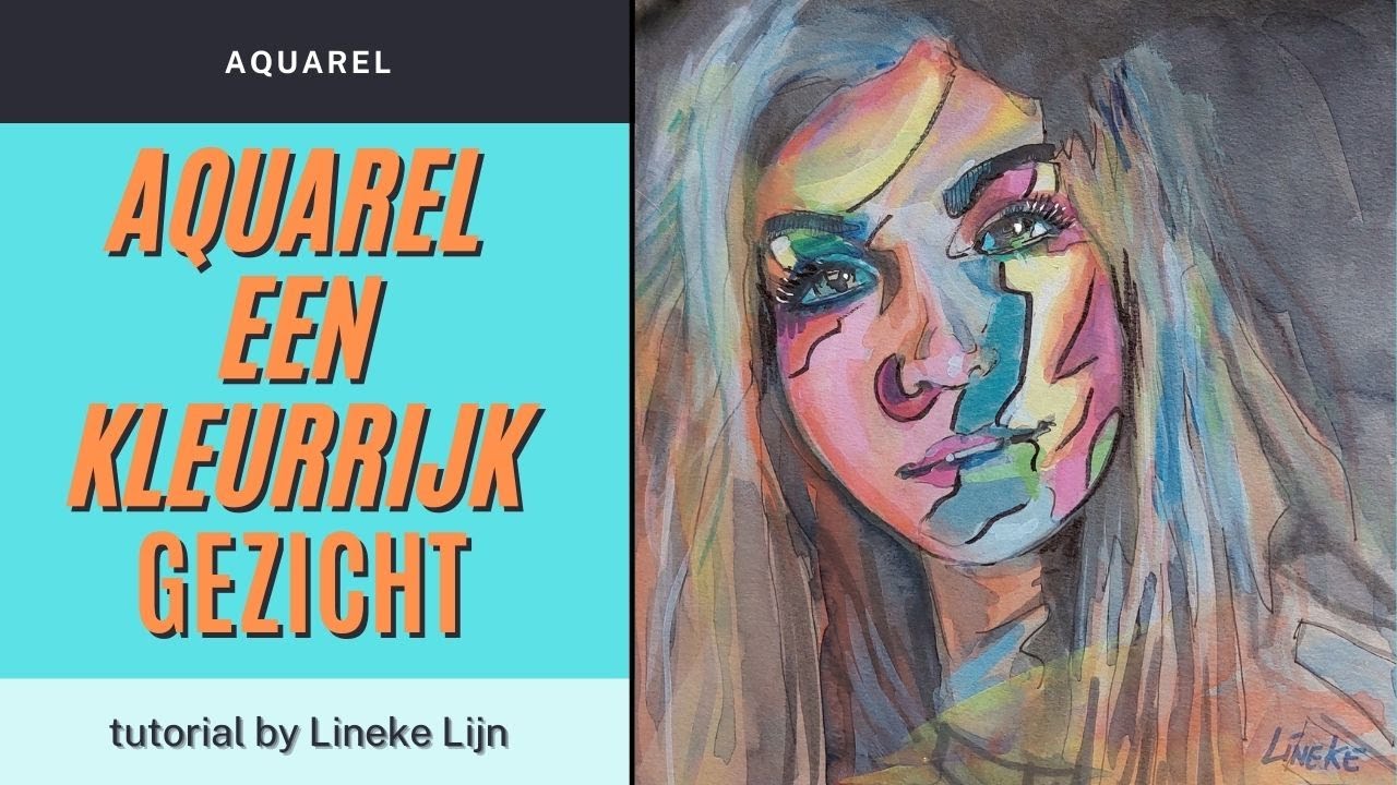 Portret schilderen: Aquarel een kleurrijk gezicht