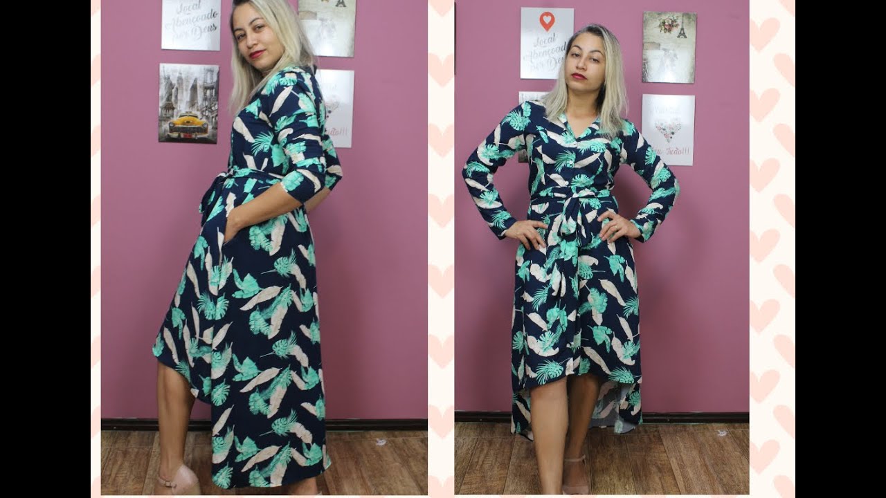 VESTIDO CHEMISIER COM SAIA MULLET