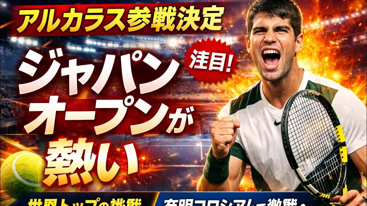 ジャパンオープン2026でアルカラス参戦決定！大会の見どころと最新情報まとめ