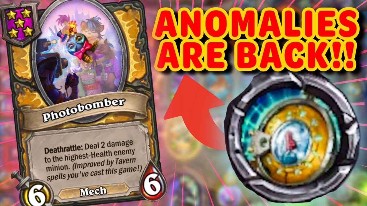 NEW Photobomber Mech SLAPS! Anomalies are BACK!! | Hearthstone Battlegrounds