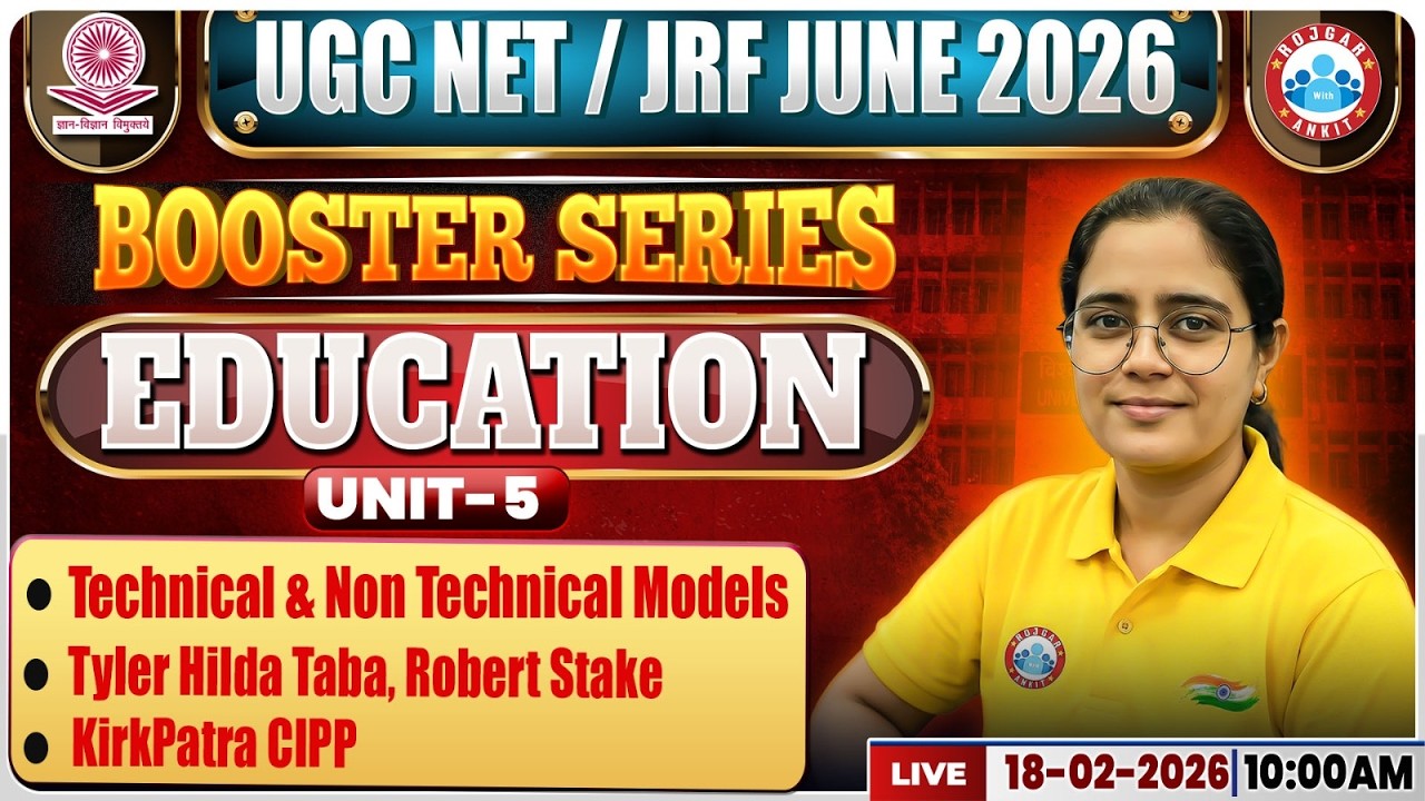 UGC NET JRF Education 2026 | Technical & Non Technical Models | NET/JRF Education Booster Class