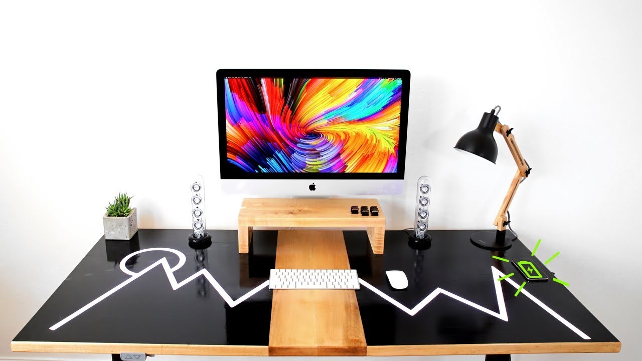 The ULTIMATE diy Dream Desk W/ Epoxy Resin LED's