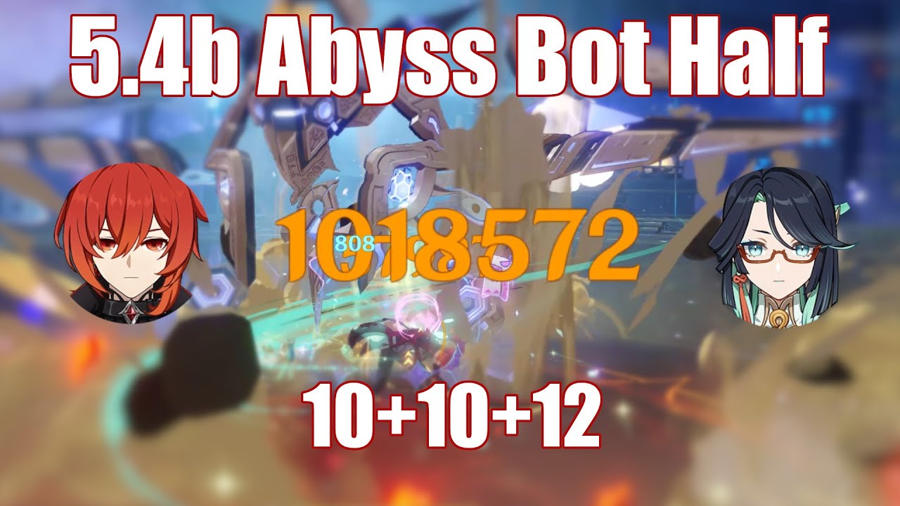 Diluc Plunge 5.4b Abyss Bot Half Speedrun 32s
