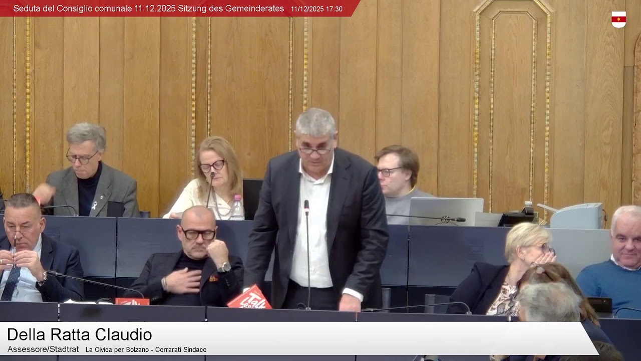 Seduta del Consiglio comunale 11.12.2025 Sitzung des Gemeinderates