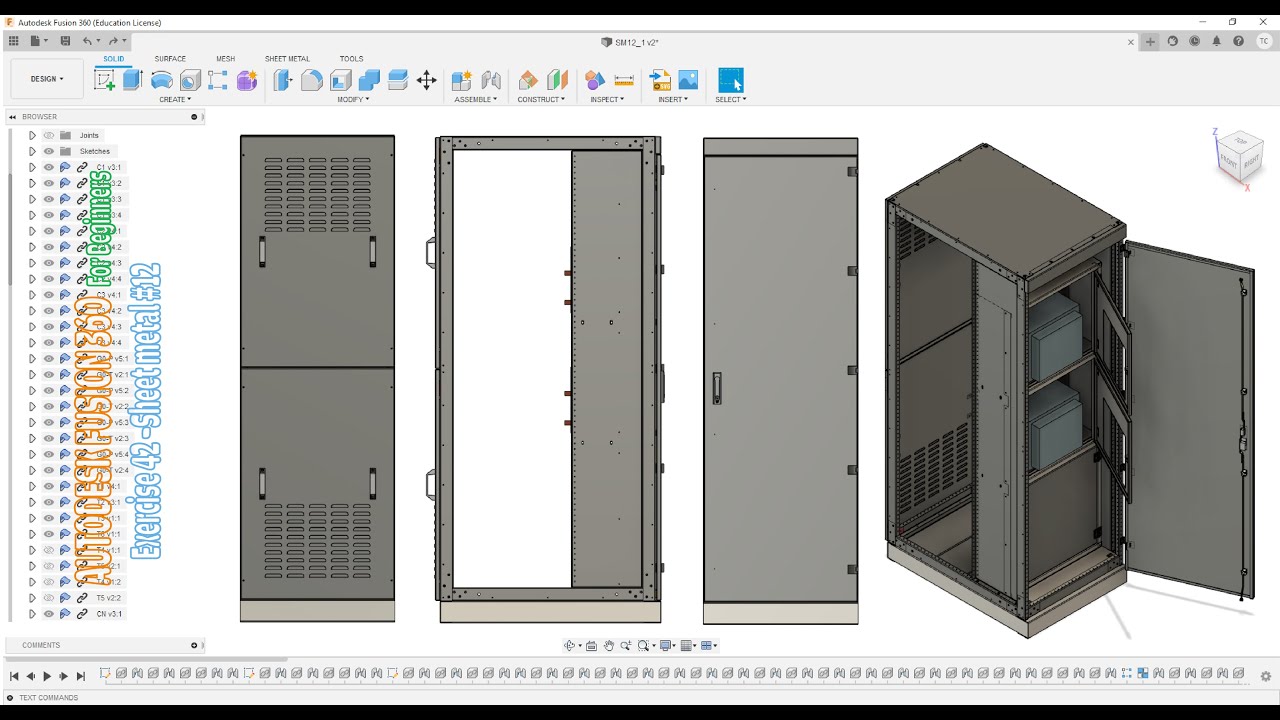 Autodesk Fusion 360 Exercise 42 -Sheet Metal #12