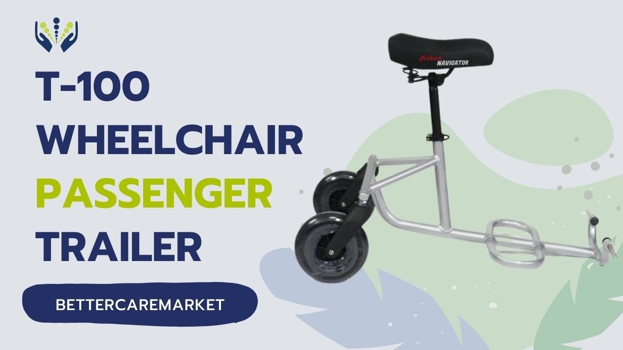 Navigator Folding Electric Wheelchair with T-100 Passenger Trailer | Bettercaremarket