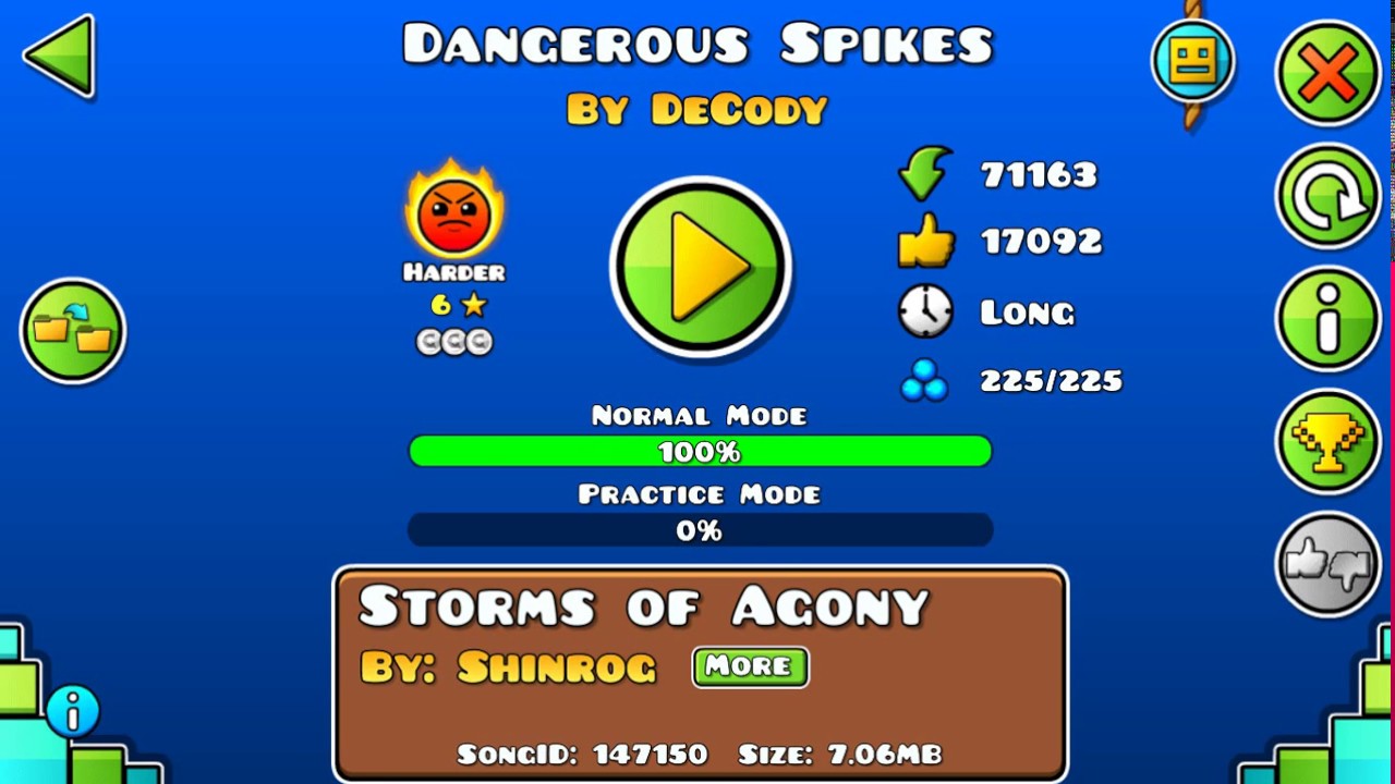 Dangerous Spikes | Geometry Dash | By: Decody