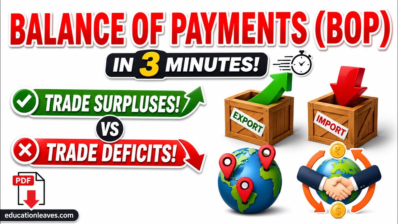 What is Balance of Payments (BoP)? | Types, Importance, Surpluses vs. Deficits #bop