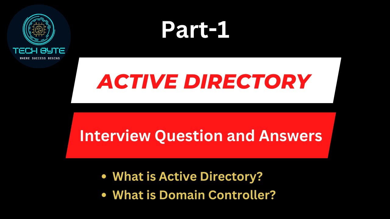 AD Interview Question and Answer | What is Active Directory  | What is Domain Controller
