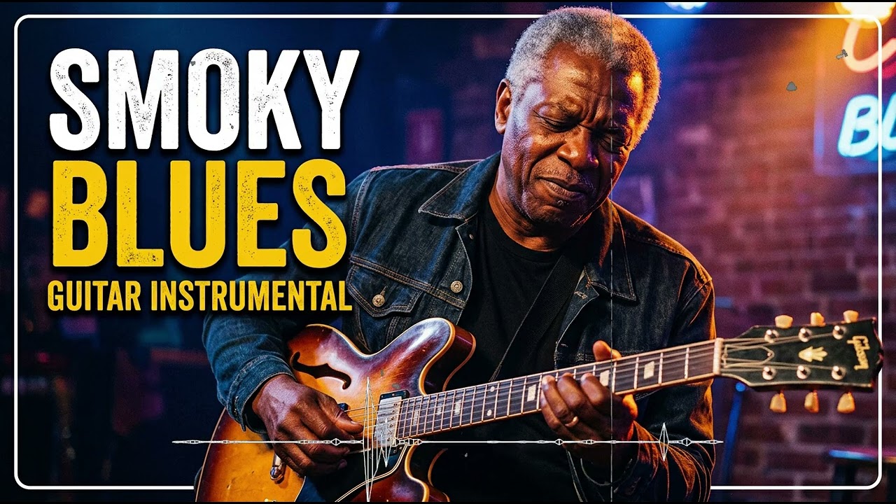 Slow Blues Guitar Solo 🎸 Late Night Emotional Blues for Relaxing and Calm Mind