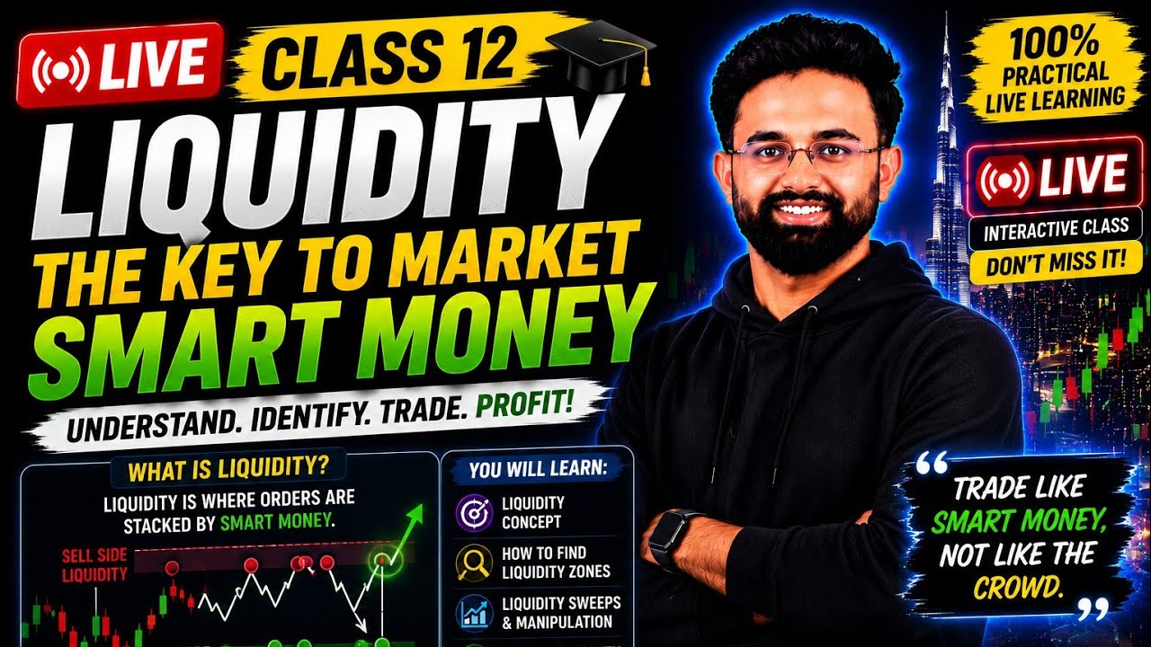 Liquidity / free live batch Class 12 #trading 