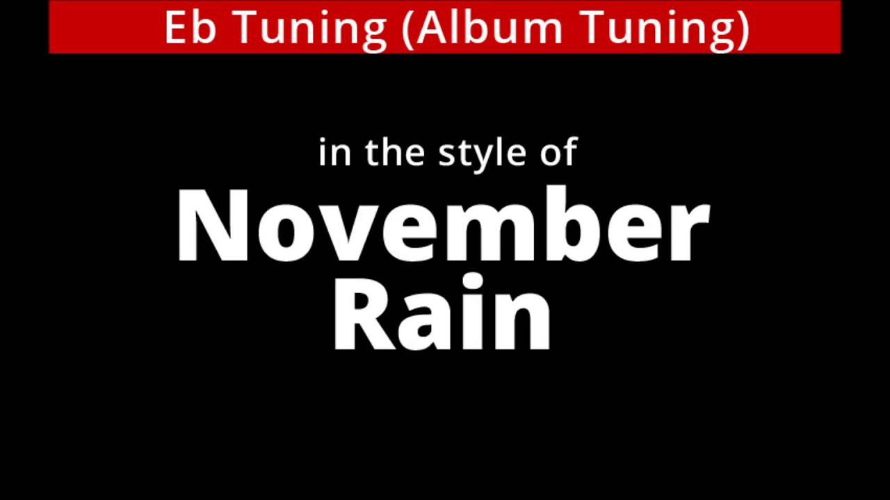 'November Rain' - Eb tuning - GUNS n ROSES style C minor GUITAR Solo BACKING TRACK