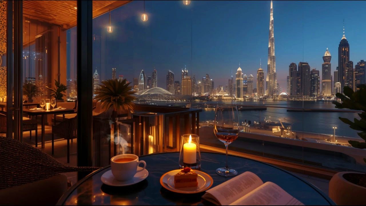 Dubai Night Jazz 🎶 Relaxing Music for Focus, Sleep & Stress Relief | Luxury City View Vibes