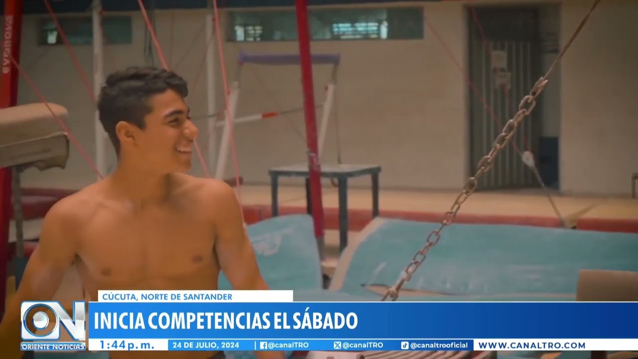 Ángel Barajas gimnasta nortesantandereano sueña con conseguir el oro en los juegos de París 2024.