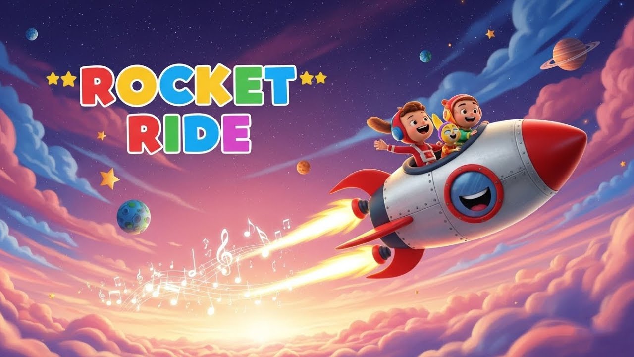 🚀🌌 Rocket Ride 🌙🚀 | Fun Space Adventure Dance Song for Kids | Tiny Magic Tunes